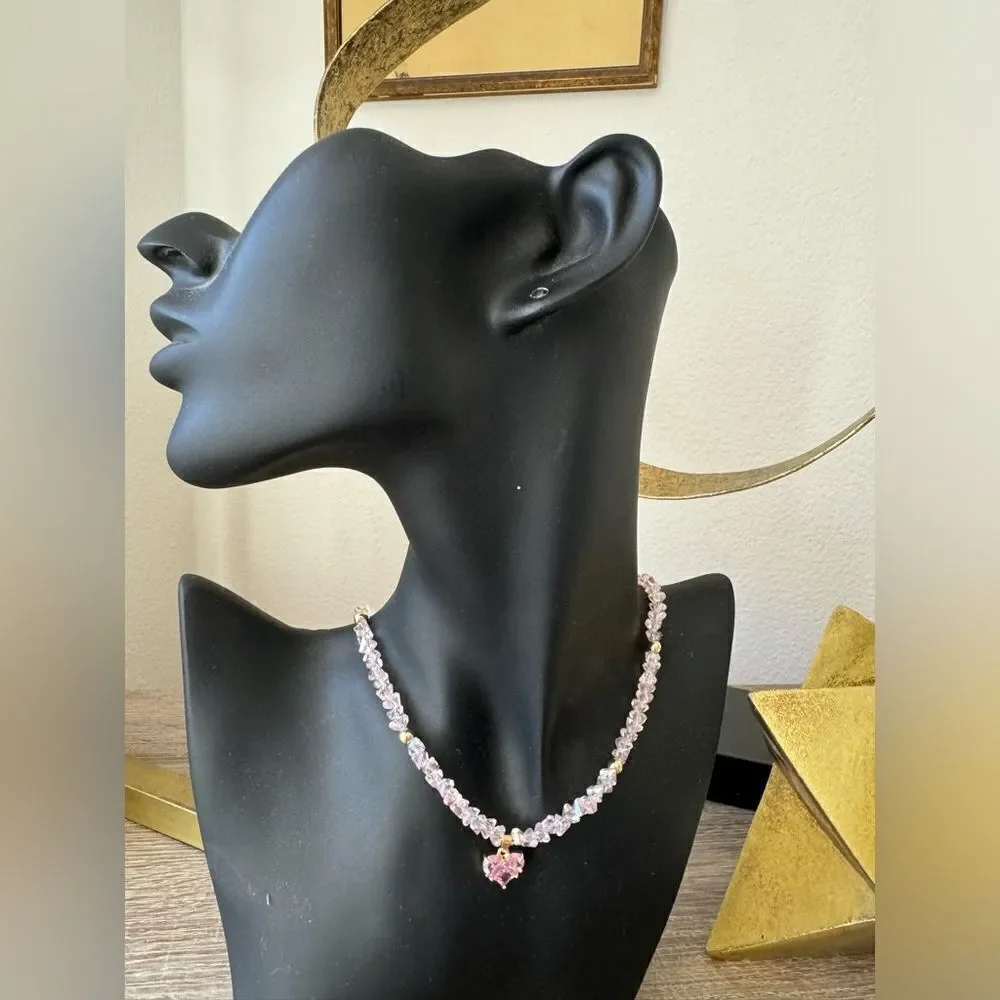 Bohemian heart necklace N800